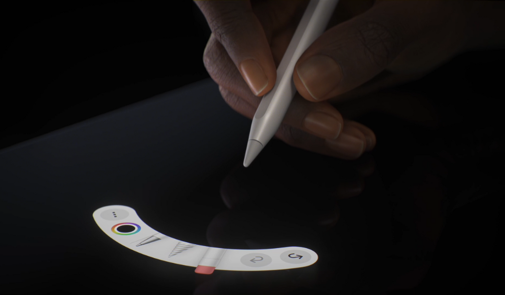 Nuevo Apple Pencil pro y paleta de herramientas.