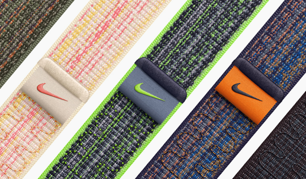 Hay disponibles nuevas y audaces combinaciones de colores para Nike Sport Loop y Nike Sport Band.